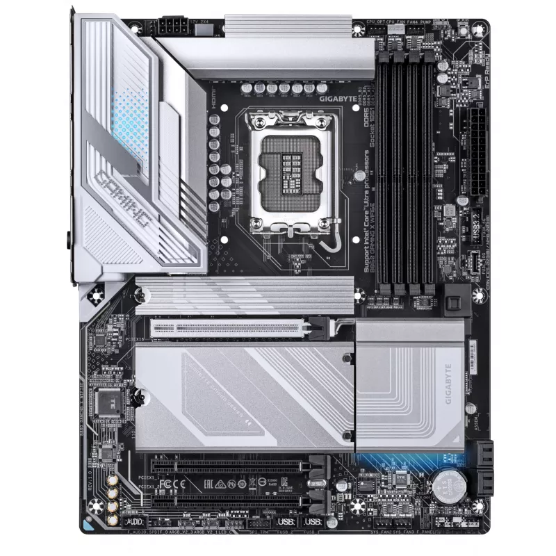 GIGABYTE B860 GAMING X WIFI6E mātesplate - Intel Core Ultra sērijas CPU, 12+1+2+1 fāžu VRM, līdz 9066MHz DDR5, 1xPCIe 5.0 + 2xPCIe 4.0 M.2, 2.5GbE LAN, WIFI 6E, USB4