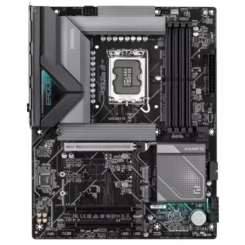 Mātesplate GIGABYTE B860 EAGLE WIFI6E - Intel Core Ultra sērijas CPU, 12+1+2+1 fāžu VRM, līdz 9066MHz DDR5, 1xPCIe 5.0 + 2xPCIe 4.0 M.2, 2.5GbE LAN, WIFI 6E, USB 3.2 Gen 2x2