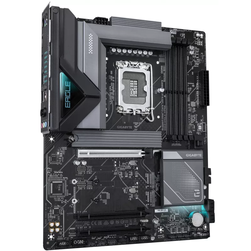 Mātesplate GIGABYTE B860 EAGLE WIFI6E - Intel Core Ultra sērijas CPU, 12+1+2+1 fāžu VRM, līdz 9066MHz DDR5, 1xPCIe 5.0 + 2xPCIe 4.0 M.2, 2.5GbE LAN, WIFI 6E, USB 3.2 Gen 2x2