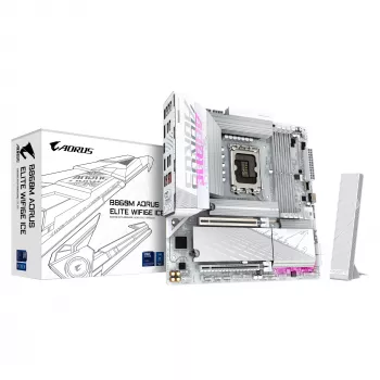 Mātesplate GIGABYTE B860M AORUS ELITE WF6E ICE, Intel Core Ultra, LGA 1851, Micro ATX