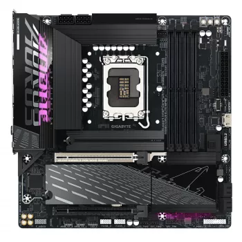 Mātesplate GIGABYTE B860M AORUS ELITE WIFI6E — Intel Core Ultra sērijas CPU, 12+1+2+1 fāžu VRM, līdz 9200MHz DDR5, 1xPCIe 5.0 + 2xPCIe 4.0 M.2, 2.5GbE LAN, WIFI 6E, Thunderbolt