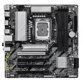 GIGABYTE B860M DS3H WIFI6E mātesplate - Intel Core Ultra sērijas CPU, 5+1+2+1 fāžu VRM, līdz 9066MHz DDR5, 1xPCIe 5.0 + 1xPCIe 4.0 M.2, 2.5GbE LAN, WIFI 6E, USB 3.2 Gen 2
