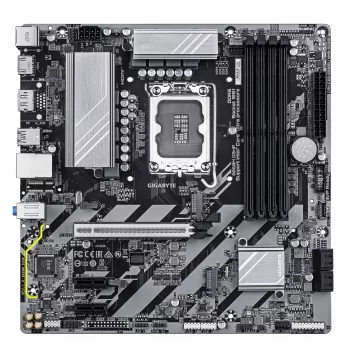 Mātesplate GIGABYTE B860M D3HP — Intel Core Ultra sērijas CPU, 4+1+2+1 fāžu VRM, līdz 9066 MHz DDR5, 2xPCIe 4.0 M.2, GbE LAN, USB 3.2 Gen 1