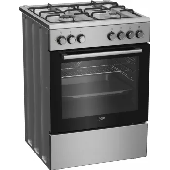 Beko FBE62130GXDN cooker Freestanding cooker Electric Gas Melns