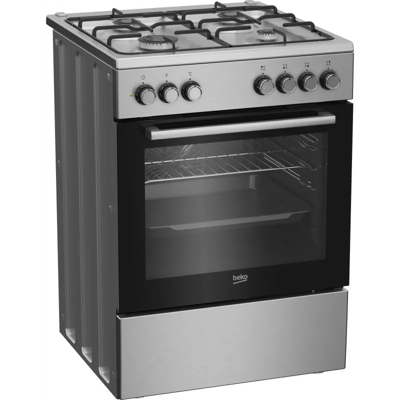 Beko FBE62130GXDN cooker Freestanding cooker Electric Gas Melns