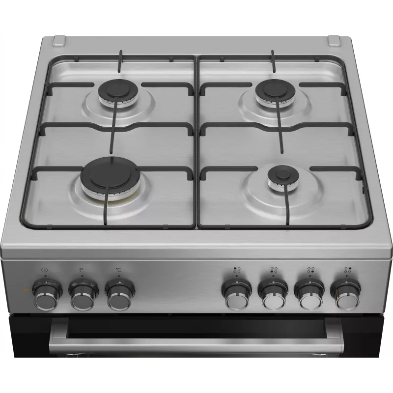 Beko FBE62130GXDN cooker Freestanding cooker Electric Gas Melns