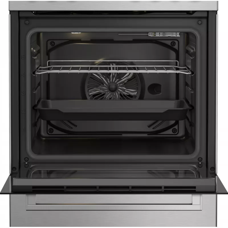 Beko FBE62130GXDN cooker Freestanding cooker Electric Gas Melns