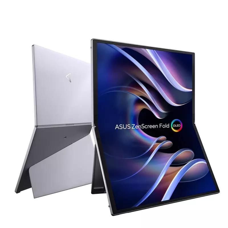 ASUS ZenScreen Fold OLED MQ17QH datora monitors 43,9 cm (17,3 collas) 2560 x 1920 pikseļi Quad HD Sudraba