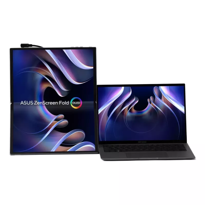 ASUS ZenScreen Fold OLED MQ17QH datora monitors 43,9 cm (17,3 collas) 2560 x 1920 pikseļi Quad HD Sudraba
