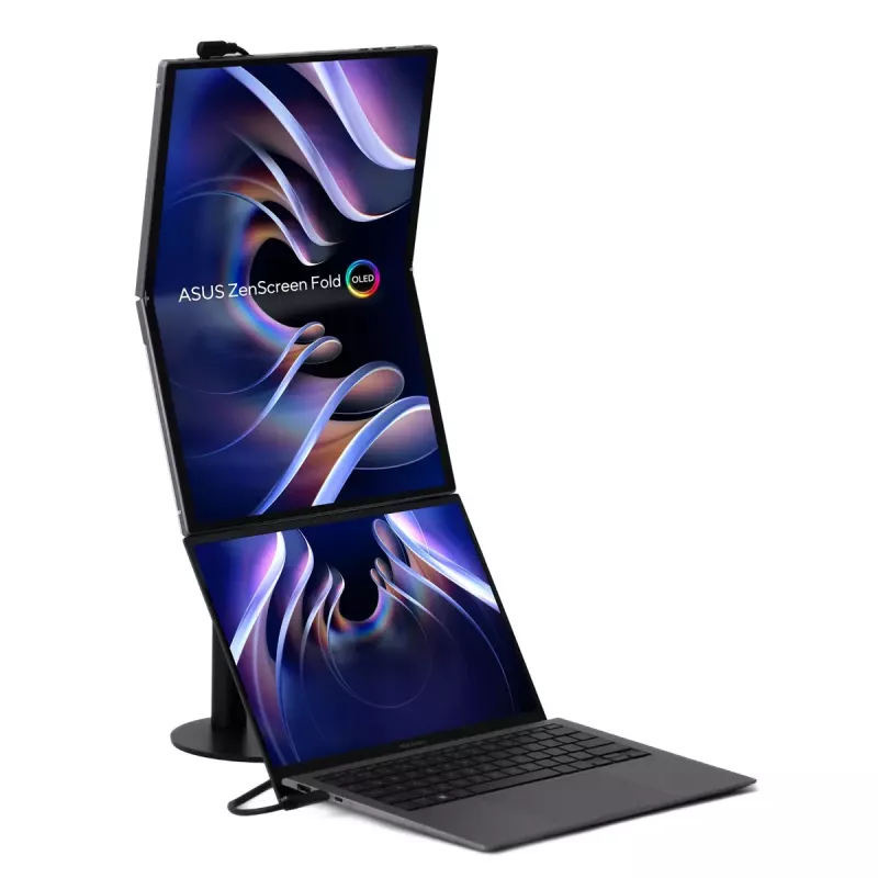 ASUS ZenScreen Fold OLED MQ17QH datora monitors 43,9 cm (17,3 collas) 2560 x 1920 pikseļi Quad HD Sudraba