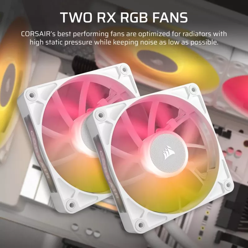 CORSAIR CPU dzesētājs - Icue Link Titan 240 Rx RGB Aio šķidruma dzesētājs - balts