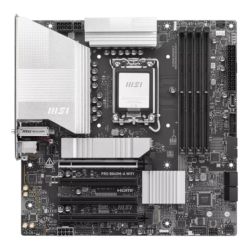 MSI PRO B860M-A WIFI mātesplate Intel B860 LGA 1851 (Socket V1) micro ATX
