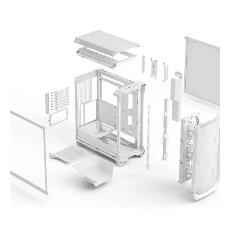 FRACTAL DESIGN Meshify 3 balta Tg Clear Tint