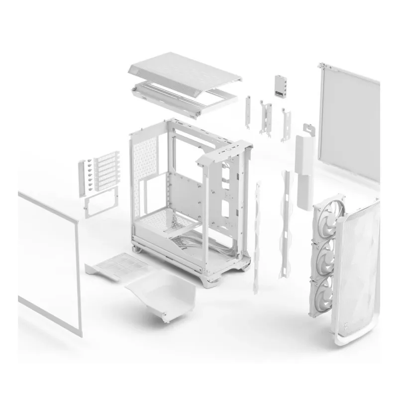 FRACTAL DESIGN Meshify 3 Ambience Pro RGB balta Tg Clear Tint