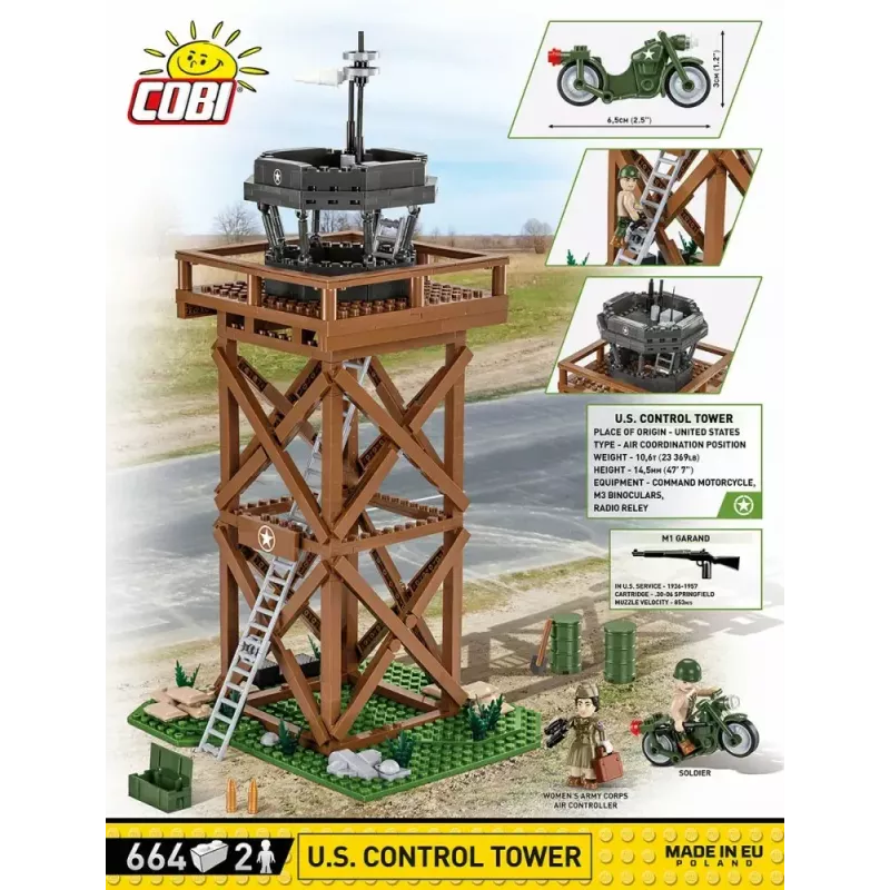 Konstrukciju rotaļlietu komplekts Cobi Blocks Vadības tornis 664 gab. modelis COBI-3125