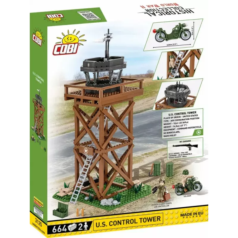 Konstrukciju rotaļlietu komplekts Cobi Blocks Vadības tornis 664 gab. modelis COBI-3125
