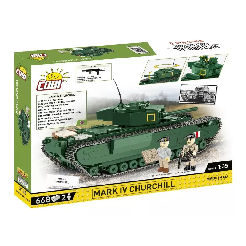 Cobi Blocks Mark IV Churchill būvkomplekts, 668 detaļas (COBI-3128)