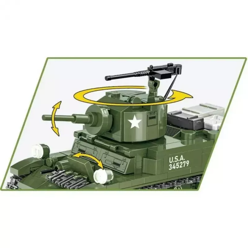 Būvbloku komplekts Cobi Blocks M3 Stuart, 511 gabali, saderīgs ar citiem zīmoliem