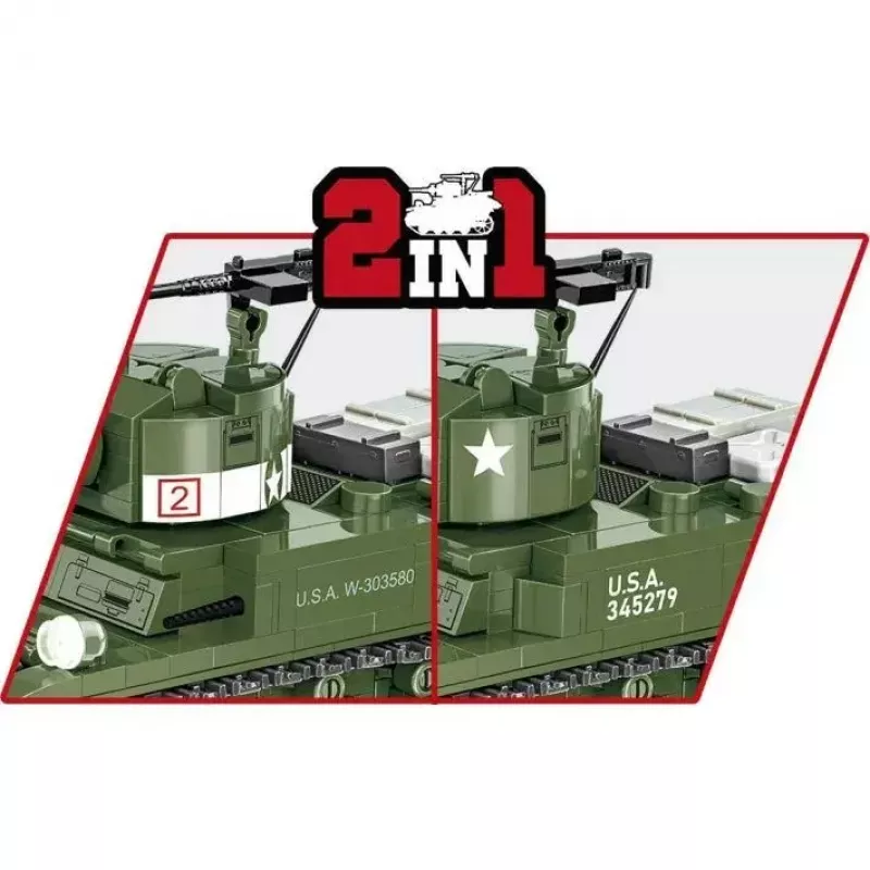 Būvbloku komplekts Cobi Blocks M3 Stuart, 511 gabali, saderīgs ar citiem zīmoliem