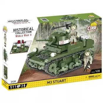 Būvbloku komplekts Cobi Blocks M3 Stuart, 511 gabali, saderīgs ar citiem zīmoliem