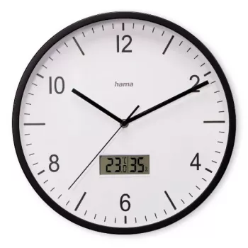 Hama Lanzarote Radio-controlled clock Circle Melns