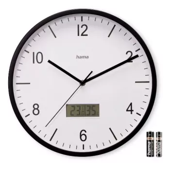 Hama Lanzarote Radio-controlled clock Circle Melns