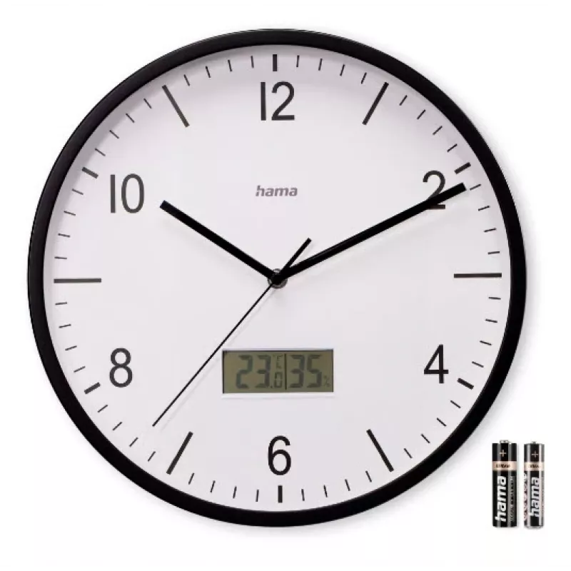 Hama Lanzarote Radio-controlled clock Circle Melns