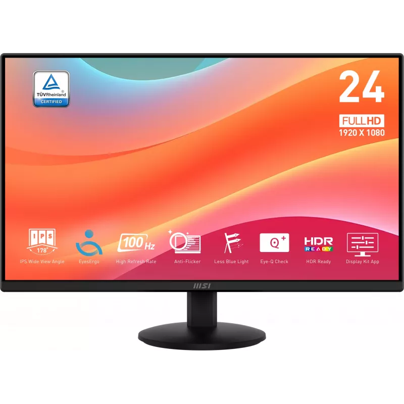 MSI Pro MP242L datora monitors 60,5 cm (23,8 collas) 1920 x 1080 pikseļi Full HD LCD melns