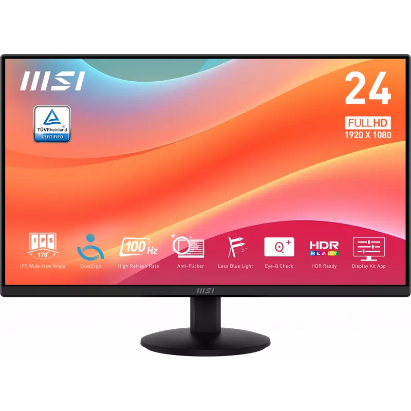MSI Pro MP242L datora monitors 60,5 cm (23,8 collas) 1920 x 1080 pikseļi Full HD LCD melns