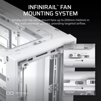 CORSAIR Mid-tower - Geh Midi Frame 4000d balts
