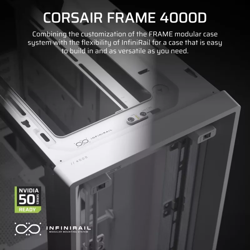 CORSAIR Mid-tower - Geh Midi Frame 4000d balts