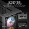 PC korpuss CORSAIR FRAME 4000D RS ARGB Midi Tower Melns — ATX/Micro-ATX/Mini-ITX, rūdīts stikls, ARGB ventilatori, GPU līdz 370 mm