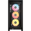 PC korpuss CORSAIR FRAME 4000D RS ARGB Midi Tower Melns — ATX/Micro-ATX/Mini-ITX, rūdīts stikls, ARGB ventilatori, GPU līdz 370 mm