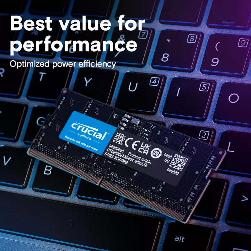 MICRON / CRUCIAL piezīmjdatora atmiņa - Crucial DDR5-5600 SODIMM - 128 GB komplekts (64 GB x 2)