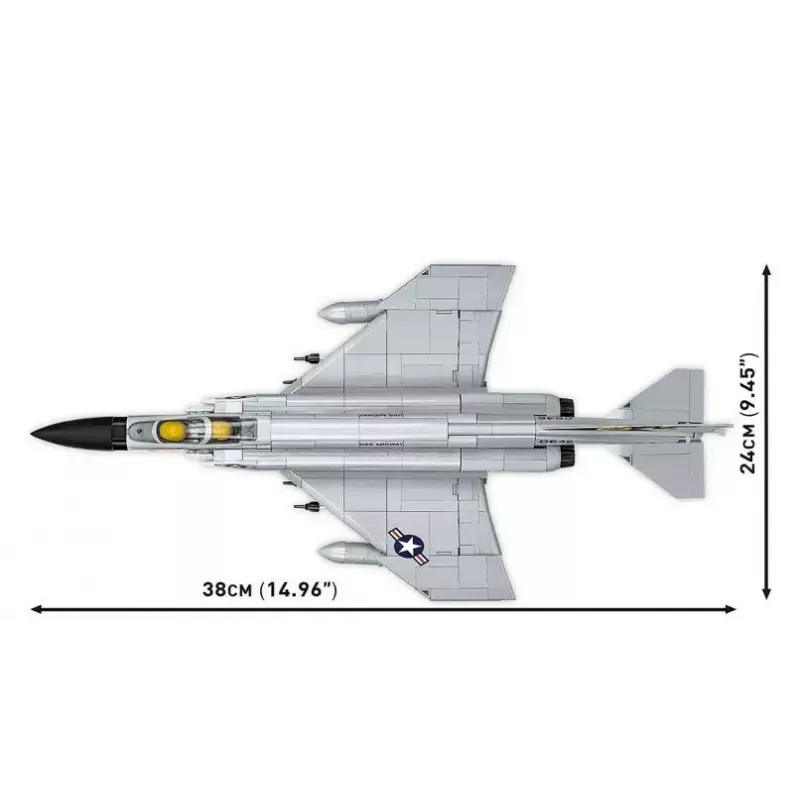 Cobi Blocks Bruņotie spēki F-4 Phantom II modelis 703 daļu konstrukcijas komplekts