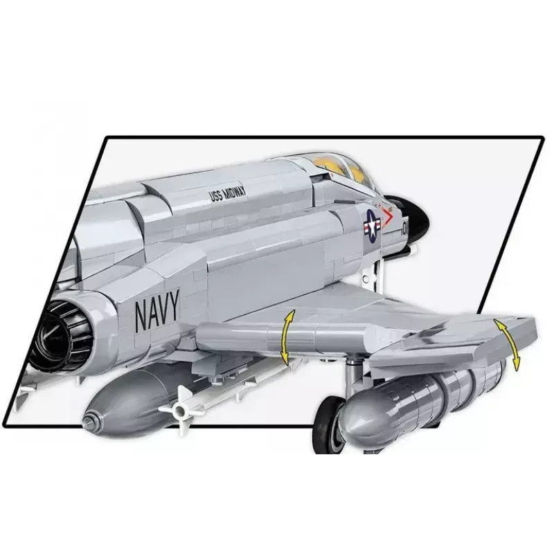 Cobi Blocks Bruņotie spēki F-4 Phantom II modelis 703 daļu konstrukcijas komplekts