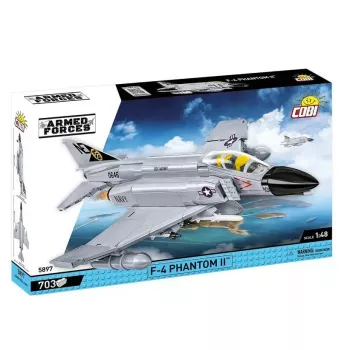 Cobi Blocks Bruņotie spēki F-4 Phantom II modelis 703 daļu konstrukcijas komplekts