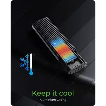 ICY BOX IB-1808MCT-CU31 SSD korpuss Melns M.2