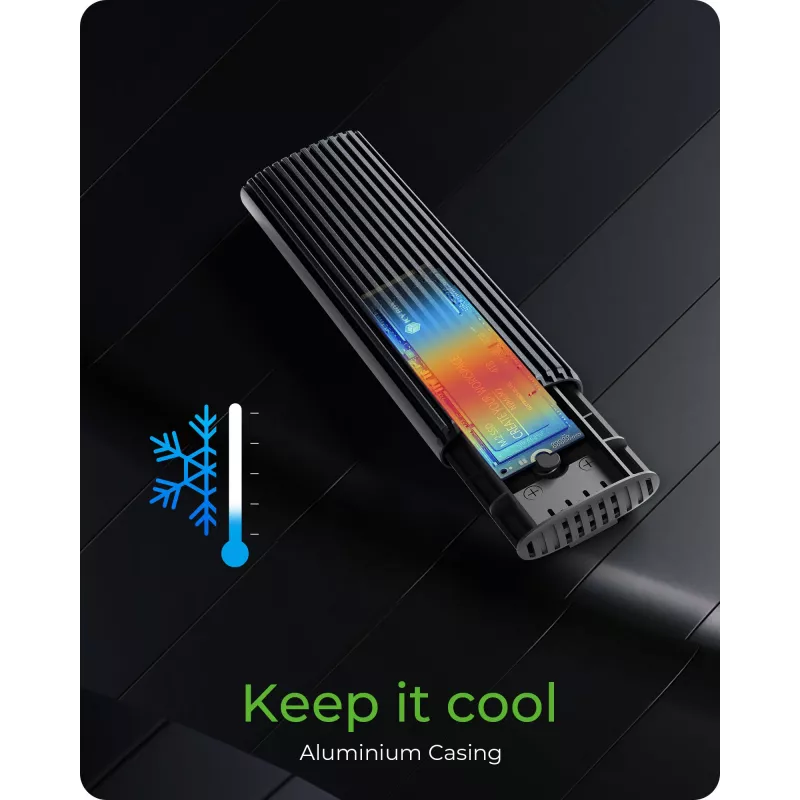 ICY BOX IB-1808MCT-CU31 SSD korpuss Melns M.2