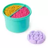 Kinetic Sand, SquishBlossom ziedošais zieds, Lieldienu groza pildījums, ietver 8oz neona dzeltenas un rozā formējamas spēļu smiltis, podiņu un formiņas, sensorās rotaļlietas bērniem