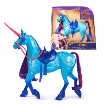 Unicorn Academy, River ar 2 jāšanas piederumiem, 11”, saderīgs ar Isabel, lelles un vienradžu rotaļlietas meitenēm no 4 gadu vecuma