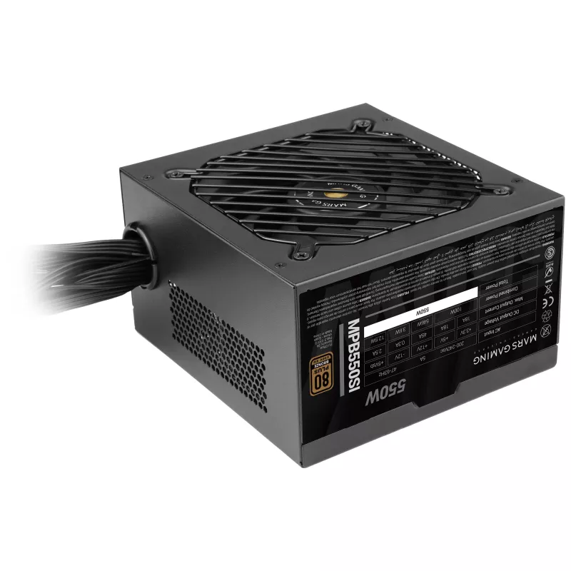 Mars Gaming MPB550SI barošanas bloks 550 W 24-pin ATX ATX melns