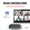 HP Poly Sync 10 USB-A USB-C skaļrunis, PC, sudraba, 0.715 m, IP64, Windows 10, Windows 11, MacOS