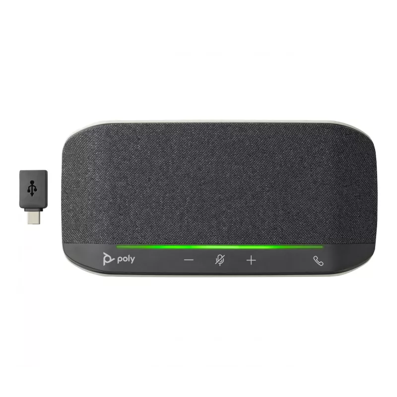 HP Poly Sync 10 USB-A USB-C skaļrunis, PC, sudraba, 0.715 m, IP64, Windows 10, Windows 11, MacOS
