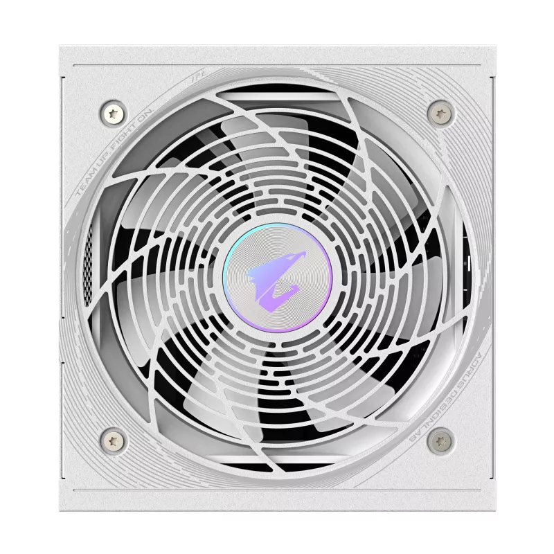 Barošanas bloks GIGABYTE AORUS ELITE P850W 850W ATX 80 PLUS Platinum pilnībā modulārs balts 120mm ventilators