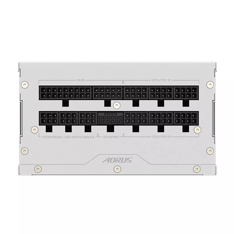 Barošanas bloks GIGABYTE AORUS ELITE P850W 850W ATX 80 PLUS Platinum pilnībā modulārs balts 120mm ventilators