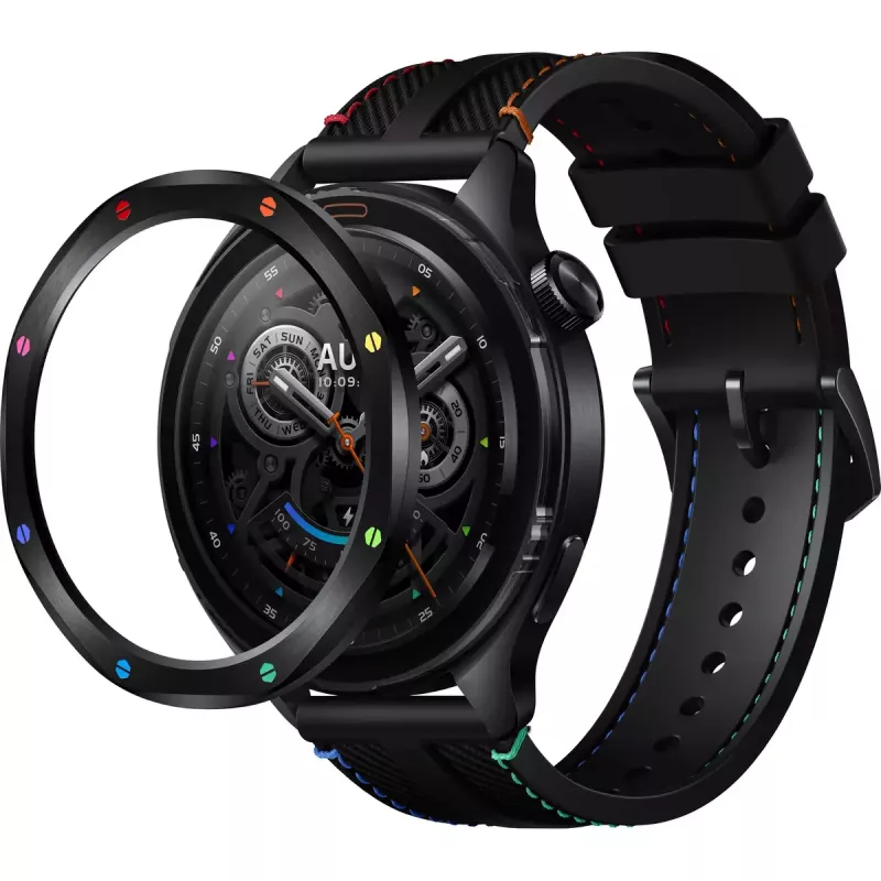 Viedpulkstenis Xiaomi Watch S4 ar 1,43 collu AMOLED, 466×466, 486 mAh, alumīnija korpusu, tekstila siksnu, melns Multi