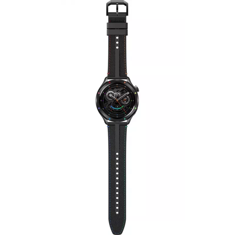 Viedpulkstenis Xiaomi Watch S4 ar 1,43 collu AMOLED, 466×466, 486 mAh, alumīnija korpusu, tekstila siksnu, melns Multi