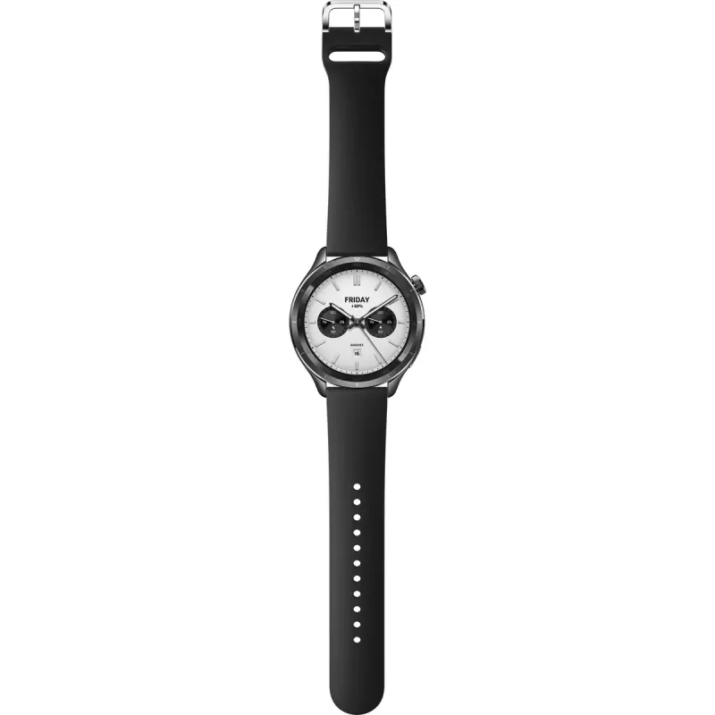 Viedpulkstenis Xiaomi Watch S4 ar 1,43 collu AMOLED, 466×466, 486 mAh, alumīnija korpusu, tekstila siksnu, melns Multi