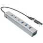 i-tec USB-C/USB-A lādēšanas metāla centrmezgls ar 7 portiem (3x USB-C, 4x USB-A)